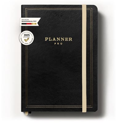 Dailygoods- Planner A5 - Premium zachte cover kunstleer - Ongedateerde weekplanner - Dag- en maandplanning - Meer focus en productiviteit - Helderheid voor je jaar - Agenda