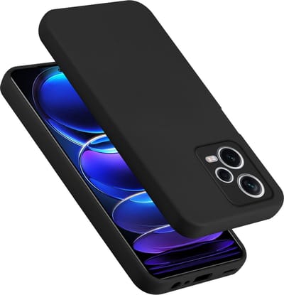 Cadorabo Hoesje geschikt voor Redmi Note 12 Pro Plus 5G in LIQUID ZWART - Beschermhoes gemaakt van flexibel TPU silicone Case Cover