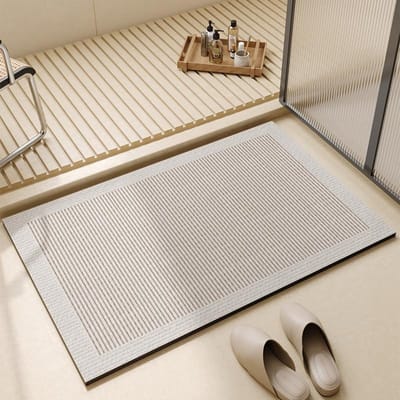Duitse lichte luxe badkamerdeur sterk absorberende mat toilet diatomeeënaarde vloermat toilet antislip voetpad sneldrogend tapijt 80x120cm31.5x47.2in