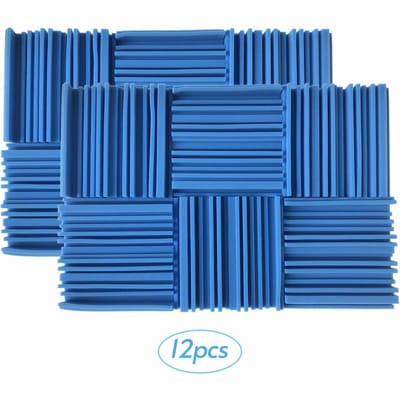 12 stuks 10*10*2inch hoge dichtheid studio akoestische schuimpanelen geluidsisolatieschuim brandvertragend 12pcs