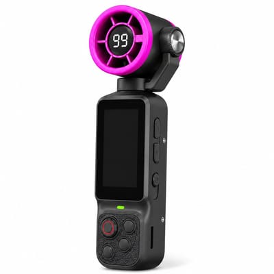 VHV - Ventilatoren - Handventilator - Action camera - Vlog camera - Videocamera - Handheld camera - Met 1.97 inch scherm - HD beeldstabilisatie - Voor fietsen, reizen en sport - Digitaal display - Zwart