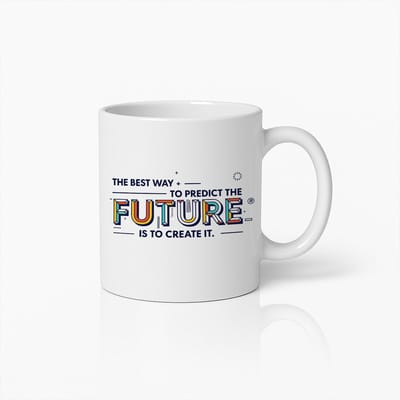 Inspirerende Toekomst Quote Mok 330ml – Motiverende Koffiebeker voor Werk, Studie & Kantoor – Positief Cadeau Idee