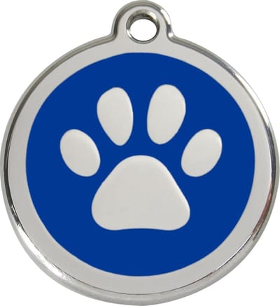 Red Dingo Hondenpenning 30mm pootje donkerblauw