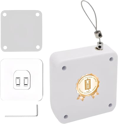 Dailygoods- Deursluiter Automatisch - 1000 g Trekkracht - 1 m Touw - Verstelbaar Slot - Zonder Boren - Geschikt voor Kamerdeuren/Balkondeuren - Deurdranger