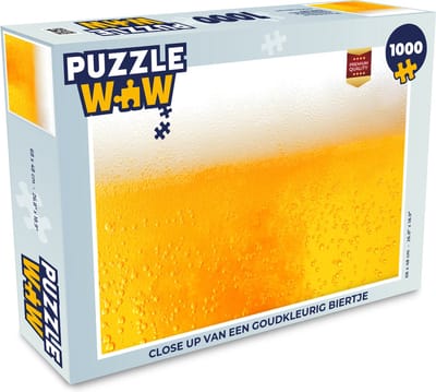 Puzzel Close up van een goudkleurig biertje - Legpuzzel - Puzzel 1000 stukjes volwassenen