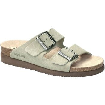 Mephisto Hester light kaki | dames slipper sandvelour