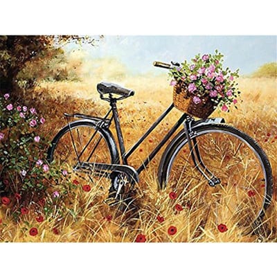 5D DIY diamant schilderij bloemen borduurwerk mozaïek kruissteek strass decoratie 20X30CM beige