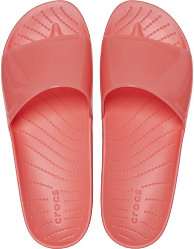 Crocs Splash Glossy Slide - Dames Slippers - Neon Watermeloen - Comfortabele Pasvorm - Lichtgewicht