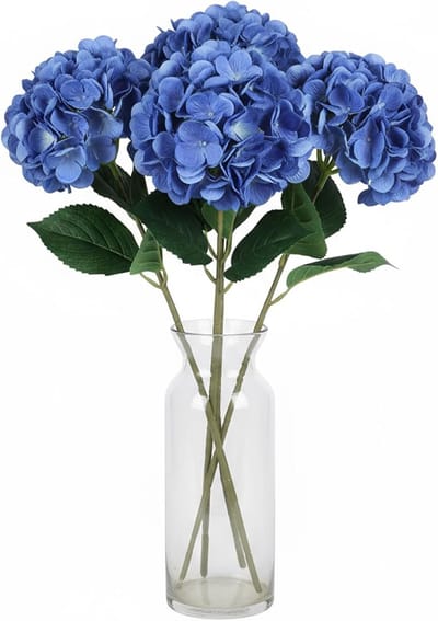 Artificiale hortensia's 18cm - 4-delige set - Flexibele stelen - Perfect voor decoratie - ShopVlot