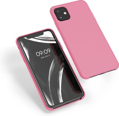 kwmobile telefoonhoesje geschikt voor Apple iPhone 11 - Hoesje met siliconen coating - Smartphone case in zoetroze