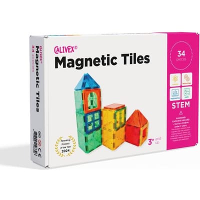 Magnetic Tiles - Magnetisch Speelgoed - 34 stuks - Constructie speelgoed - Magnetische tegels - Speelgoed 3-12 jaar
