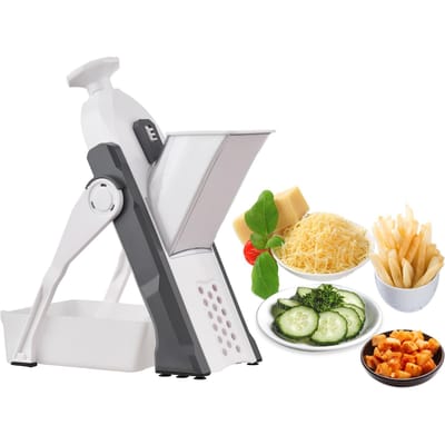Coupe-légumes sûr pour la cuisine, Mandoline réglable, trancheur pour pommes de terre et oignons gris
