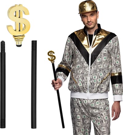 Boland - Stok Pimp dollar - Volwassenen - Unisex - Pooier - Pooier - Pimps and Ho's