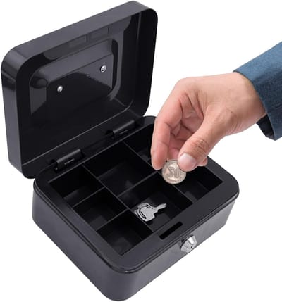 Spaarpot Met Teller - Muntenbank Geldkist - Veilig Geld Bewaren - Afsluitbaar Privacyslot - 20 x 16 x 9 cm