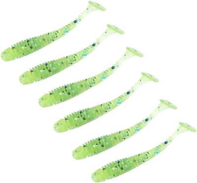 10 Stuks 5 cm Vissen Lure Soft Plastic Kunstmatige Aas Grub Worm Bait voor Buitenvisserij, Perfect voor Zoet- en Zoutwater