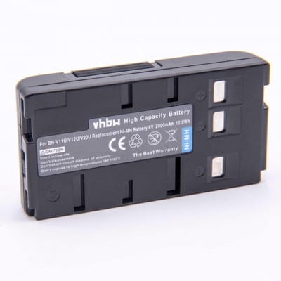 Camera accu compatibel met o.a. JVC BN-V11U, BN-V12U en BN-V20U en Panasonic HHR-V20 / 2000 mAh