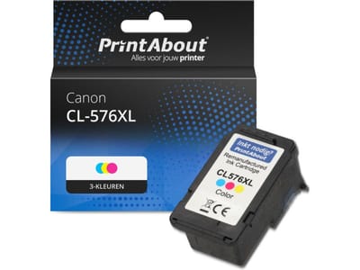 PrintAbout huismerk Inktcartridge CL-576XL 3-kleuren Hoge capaciteit Geschikt voor Canon