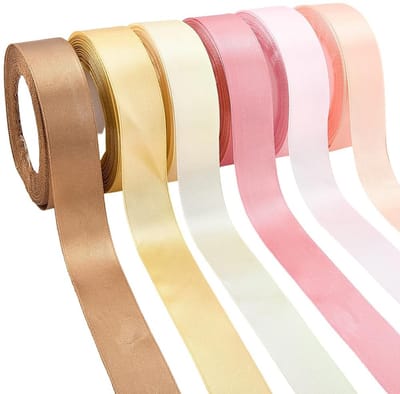 Allecto - Satijnen Lint - DIY Cadeauverpakking - Perfect voor Bruiloft Decoratie - Stoffig Roze - 6 Kleuren - Breedte 1 Inch - Geschikt voor Creati...