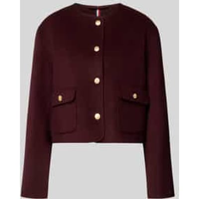 Regular fit korte blazer van wolmix