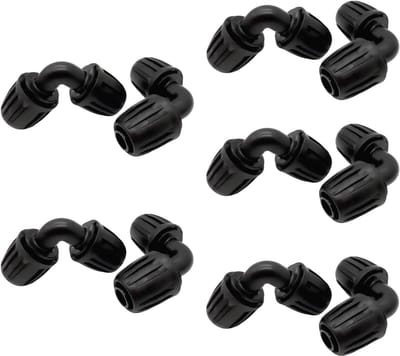 Robuuste 1/2 Inch Micro-Drip-Systeem L Stukken - Verbindingsstukken voor Irrigatie, Herbruikbaar en Gereedschapsvrij, Pack van 10