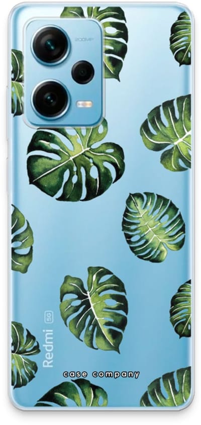 Case Company® - Hoesje geschikt voor Xiaomi Redmi Note 12 Pro Plus hoesje - Tropische bladeren - Soft Cover Telefoonhoesje - Bescherming aan alle Kanten en Schermrand