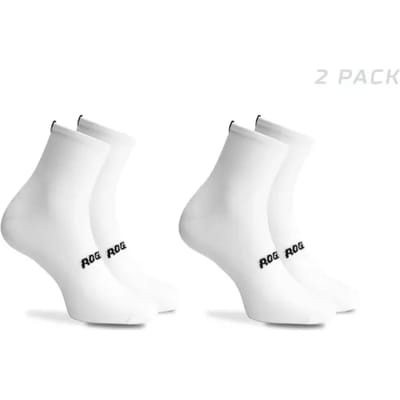 Rogelli Essential Dames en Heren 2 pack Fietssokken - Wit