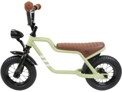 Bandits & Angels Loopfiets Fatbike Groen vanaf 2 Jaar voor Jongens en Meisjes - Unieke Loopfiets - Metaal - Groene Loop Fiets - Met Werkende Koplamp