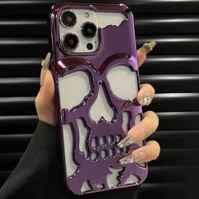 Luxe Skelet Schedel Hoesje voor Voor Iphone 11 12 13 14 15 Pro Max Telefoonhoesjes Schokbestendig Achterkant Camera Volledige Bescherming Holle Funda For iPhone 12 Pro
