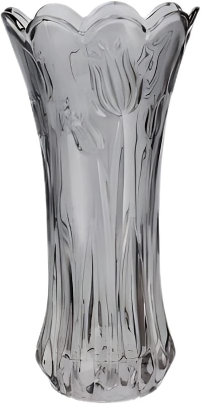 DK Design Bloemenvaas Delight - boeket vaas - glas - lichtgrijs - 13 x 25 cm