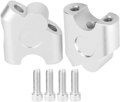 Stuurverhogers Motorfiets - Stuur Riser - Comfortabeler Rijden - Verhoogt 30mm - 22mm Universeel - Zilver