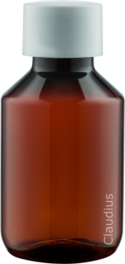 Lege Plastic Fles 100 ml PET Amber bruin - met witte dop - set van 10 stuks - Navulbaar - Leeg