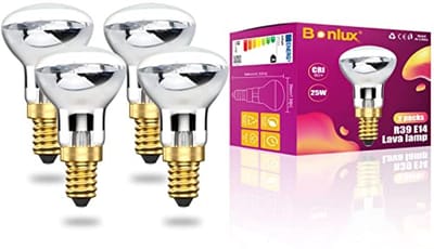25W R39 E14 SES Gloeilamp - Warm Licht Reflectorlamp voor Lava Lite Vervanging (4 Stuks)