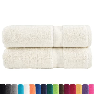 vidaXL - Badhanddoeken - SOLUND - 2 - st - 600 - g/m² - 70x140 - cm - crèmekleurig