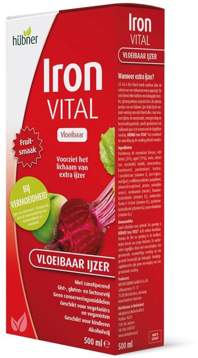 Hubner Iron Vital Vloeibaar IJzer (500 ml)