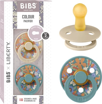 BIBS x Liberty Colour Fopspeen - 6-18 mnd - 2-pack - Rond - June Blossom/Vanilla Hush