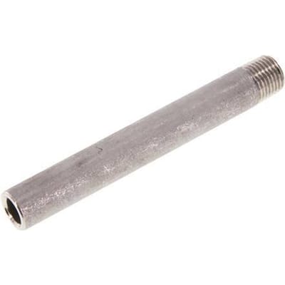 R 1/4'' Buitendraad x 13.5mm RVS Pijpnippel met Las uiteinde 20 Bar DIN 2982 - 100mm