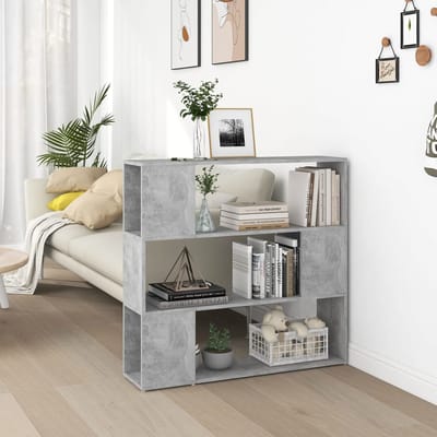 vidaXL - Boekenkast/kamerscherm - 100x24x94 - cm - betongrijs