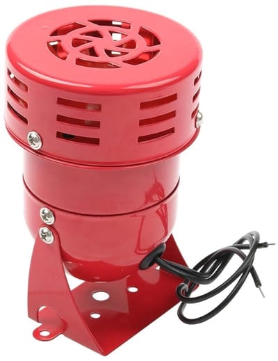 Mini Motor Sirene - Industrieel Alarm Geluid - Beveiliging Terrein - 130dB Luid Geluid - 12V 24V 220V 110V - Rood