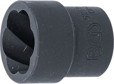BGS Spiraal-profiel-dopsleutelinzetstuk / Schroefverwijderaar aandrijving binnenvierkant 12,5 mm (1/2") SW 22 mm - 5268-22
