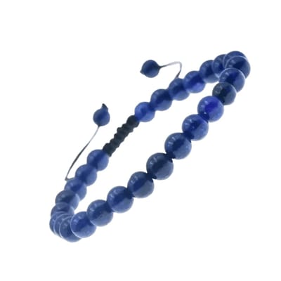 Aramat Jewels | Armbanden | Verstelbare Lapis Lazuli Armband natuursteen | | | |6mm | Metaal | Volwassenen | Verkleurd niet