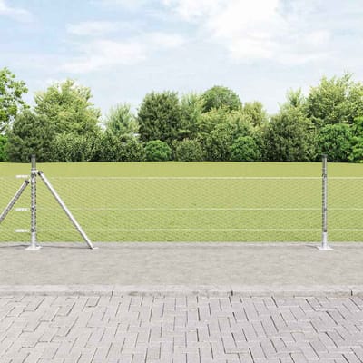 vidaXL - zeshoekig - gaashek - met - betonnen - voetstuk - 10 - x - 0,5 - m - Mesh