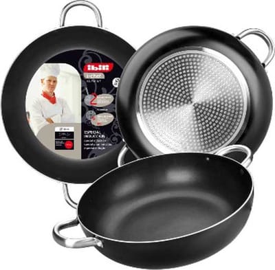 Ibili Honda 2 Handgrepen I-chef Koekenpan 32 Cm Zilver