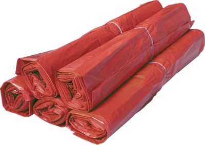 Vuilniszakken HDPE 58x100cm T23 | Doos 500 stuks (25 rol x 20 zakken) | Rood