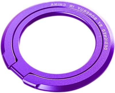 Verwijderbare Magnetische Telefoonring Houder voor MagSafe, Sterke Grip en Standaard voor Mobiele Telefoons, Handige Accessoire in Paars