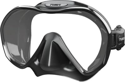 TUSA Zensee – Premium duikmasker met geïntegreerde lens, panoramisch zicht, lichtgewicht ontwerp en comfortabel draagcomfort – Zwart – M1010 QB