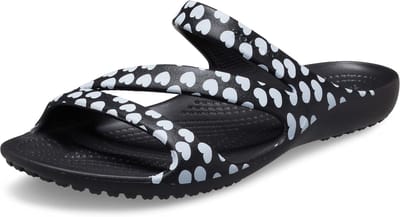 Crocs Kadee ll Heart Print Sandal Zwart/Wit Maat 37/38 US W7
