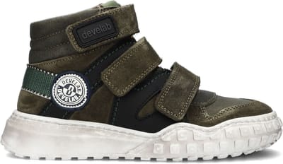 Develab 45689 Hoge sneakers - Leren Sneaker - Jongens - Groen - Maat 28