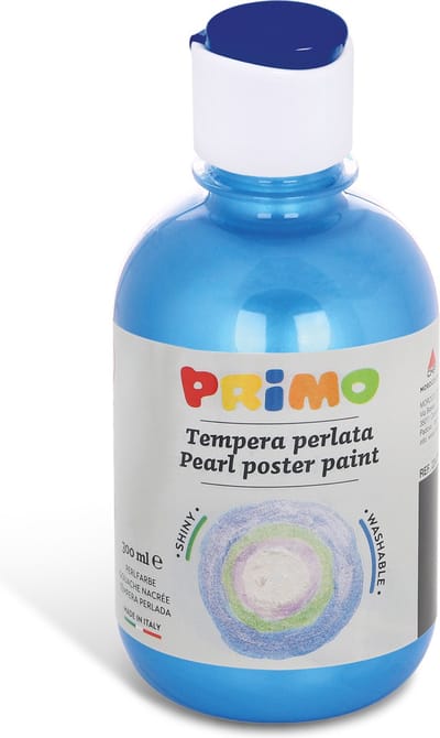 Primo kant-en-klare PEARLESCENT plakkaatverf, flacon 300 ml met doorstroomdop ultramarijn
