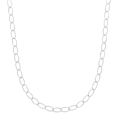 Lev Sieraden - Ketting - Anker - Collier gediamanteerd - Zilver - 45cm - 6.4mm - Gerhodineerd zilver