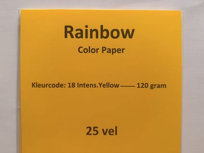 Rainbow Kl-18 intense geel 25 vel 120 gram papier